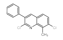2,7-二氯-8-甲基-3-苯基喹啉结构式