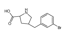 (4R)-4-[(3-溴苯基)甲基]-l-脯氨酸结构式