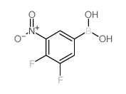 3,4-二氟-5-硝基苯硼酸结构式