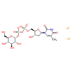 胸腺嘧啶脱氧核苷-5'-二磷酸二钠盐结构式