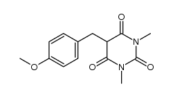 5-(4-methoxybenzyl)-1,3-dimethylpyrimidine-2,4,6-trione Structure