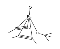 rhenium(III)(oxo)(tert-butoxide)bis(2-butyne) Structure