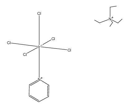 tetraethylammonium pentachloro(pyridine)iridate(IV) Structure