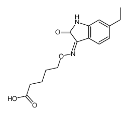 5-[(6-ethyl-2-oxoindol-3-yl)amino]oxypentanoic acid结构式