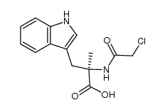 (R)-2-(2-chloroacetamido)-3-(1H-indol-3-yl)-2-methylpropanoic acid结构式