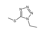 1-ethyl-5-methylsulfanyl-1H-tetrazole结构式
