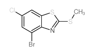 4-溴-6-氯-2-(甲基硫代)苯并噻唑结构式