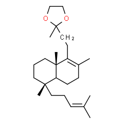 5-[2-(2-Methyl-1,3-dioxolan-2-yl)ethyl]-1α-(4-methyl-3-pentenyl)-1,4aβ,6-trimethyl-1,2,3,4,4a,7,8,8a-octahydronaphthalene Structure