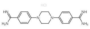 4-[4-(4-carbamimidoylphenyl)piperazin-1-yl]benzenecarboximidamide结构式