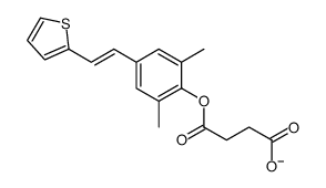 2,6-Dimethyl-4-(2-(2-thienyl)ethenyl)phenyl succinate结构式