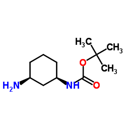 (1R,3S)-3-amino-1-(boc-amino)cyclohexane Structure