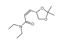 cis-N,N-Diethyl-4,5-O-isopropylidene-4(S),5-dihydroxypentenamide Structure