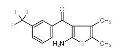(2-氨基-4,5-二甲基-3-噻吩)-[3-(三氟甲基)苯基]甲酮结构式