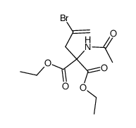 diethyl 2-acetamido-2-(2-bromoallyl)malonate结构式