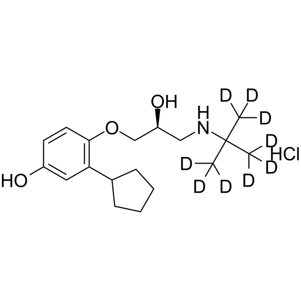 (S)-4-Hydroxy penbutolol-d9 hydrochloride Structure
