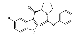 (R)-2-(5-bromo-1H-indole-3-carbonyl)pyrrolidine-1-carboxylic acid phenyl ester结构式
