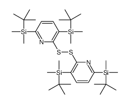 [2-[[3,6-bis[tert-butyl(dimethyl)silyl]pyridin-2-yl]disulfanyl]-6-[tert-butyl(dimethyl)silyl]pyridin-3-yl]-tert-butyl-dimethylsilane结构式