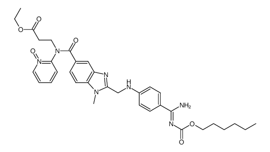 2-(N-(3-ethoxy-3-oxopropyl)-2-((4-(N'-(hexyloxycarbonyl)carbamimidoyl)phenylamino)methyl)-1-methyl-1H-benzo[d]imidazole-5-carboxamido)pyridine-1-oxide图片