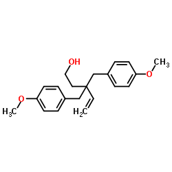 3,3-Bis(4-methoxybenzyl)-4-penten-1-ol结构式