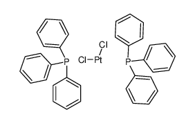 cis-二氯双(三苯基膦)铂结构式