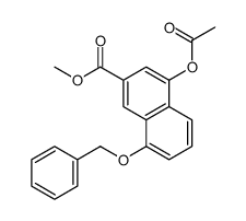4-(乙酰基氧基)-8-(苯基甲氧基)-2-萘羧酸甲酯结构式