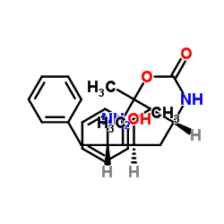 [(1S,3S,4S)-4-氨基-3-羟基-5-苯基-1-(苯甲基)戊基]氨基甲酸叔丁酯结构式