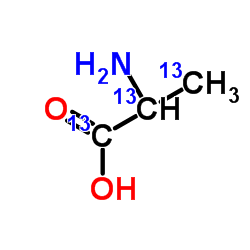 DL-丙氨酸-13C3结构式