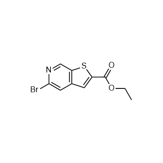 5-溴噻吩并[2,3-c]吡啶-2-甲酸乙酯结构式