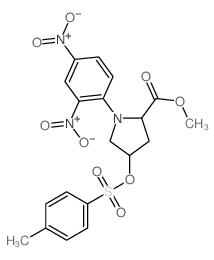 Proline,1-(2,4-dinitrophenyl)-4-hydroxy-, methyl ester, p-toluenesulfonate (ester), L-(8CI) Structure