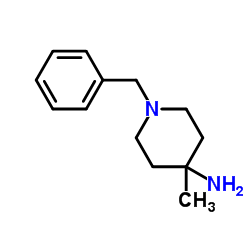1-Benzyl-4-methyl-4-piperidinamine structure