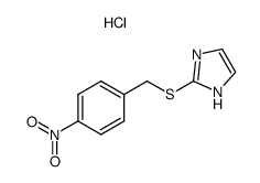 2-(4-Nitro-benzylsulfanyl)-1H-imidazole; hydrochloride结构式
