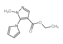 1-甲基-5-(1H-吡咯-1-基)-1H-吡唑-4-羧酸乙酯结构式