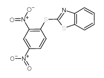 2-(2,4-二硝基苯基硫代)苯骈噻唑结构式