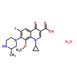 Gatifloxacin sesquihydrate Structure