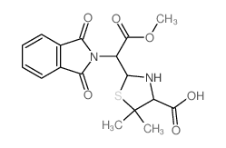 2-[(1,3-dioxoisoindol-2-yl)-methoxycarbonyl-methyl]-5,5-dimethyl-thiazolidine-4-carboxylic acid结构式