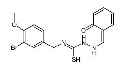 Hydrazinecarbothioamide, N-((3-bromo-4-methoxyphenyl)methyl)-2-((2-hyd roxyphenyl)methylene)- Structure