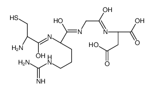 (2S)-2-[[2-[[(2S)-2-[[(2R)-2-amino-3-sulfanylpropanoyl]amino]-5-(diaminomethylideneamino)pentanoyl]amino]acetyl]amino]butanedioic acid Structure
