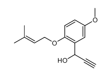2-methyl-4-[2-(1-hydroxyprop-2-yn-1-yl)-4-methoxyphenoxy]but-2-ene结构式