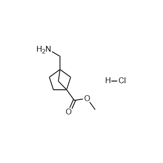 Methyl 4-(aminomethyl)bicyclo[2.1.1]Hexane-1-carboxylate hydrochloride Structure