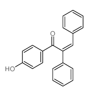 (Z)-1-(4-hydroxyphenyl)-2,3-diphenyl-prop-2-en-1-one结构式