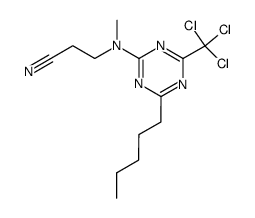 N-methyl-N-(4-pentyl-6-trichloromethyl-[1,3,5]triazin-2-yl)-β-alanine nitrile Structure