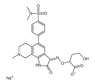 2-[[5-[4-(dimethylsulfamoyl)phenyl]-8-methyl-2-oxo-7,9-dihydro-6H-pyrrolo[3,2-h]isoquinolin-3-yl]amino]oxy-4-hydroxybutanoic acid结构式