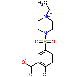 2-溴-5-[(4-乙基哌嗪-1-基)磺酰基]苯甲酸结构式