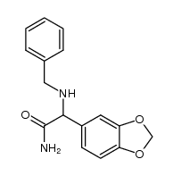 2-(benzo[d][1,3]dioxol-5-yl)-2-(benzylamino)acetamide Structure