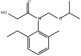 Acetamide, N-(2-ethyl-6-methylphenyl)-2-hydroxy-N-[(1-methylethoxy)methyl]-结构式