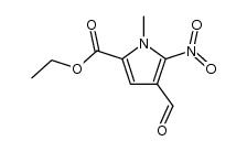 ethyl 4-formyl-1-methyl-5-nitropyrrole-2-carboxylate结构式