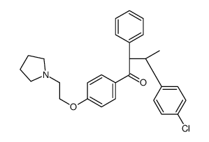 (2R,3S)-3-(4-chlorophenyl)-2-phenyl-1-[4-(2-pyrrolidin-1-ylethoxy)phenyl]butan-1-one Structure