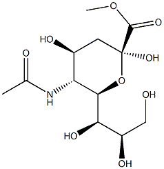 (4S,5R,6R)-5-乙酰氨基-2,4-二羟基-6-((1R,2R)-1,2,3-三羟丙基)结构式