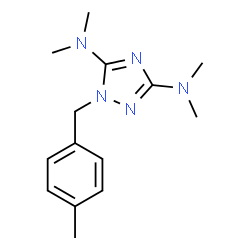 N-[3-(DIMETHYLAMINO)-1-(4-METHYLBENZYL)-1H-1,2,4-TRIAZOL-5-YL]-N,N-DIMETHYLAMINE结构式