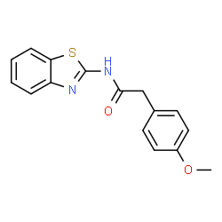 N-(1,3-Benzothiazol-2-yl)-2-(4-methoxyphenyl)acetamide结构式